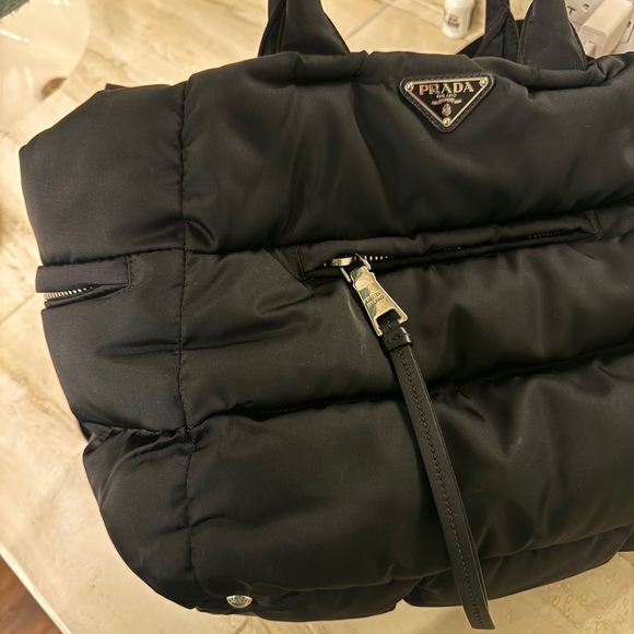 PRADA - Bomber Convertible Tote Quilted Tessuto - Picture 8 of 14